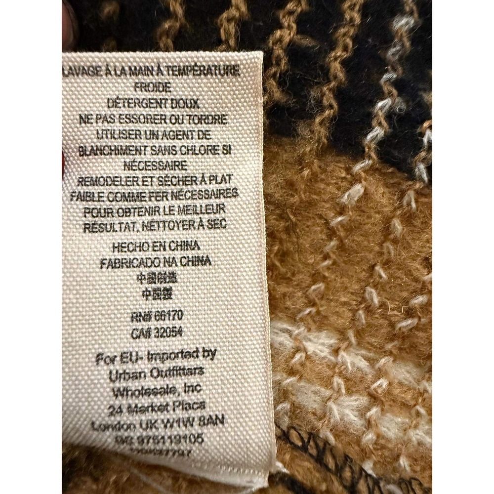 Free People Fine Line Plaid Wool Blend Duster Coat L‎ - Picture 8 of 8